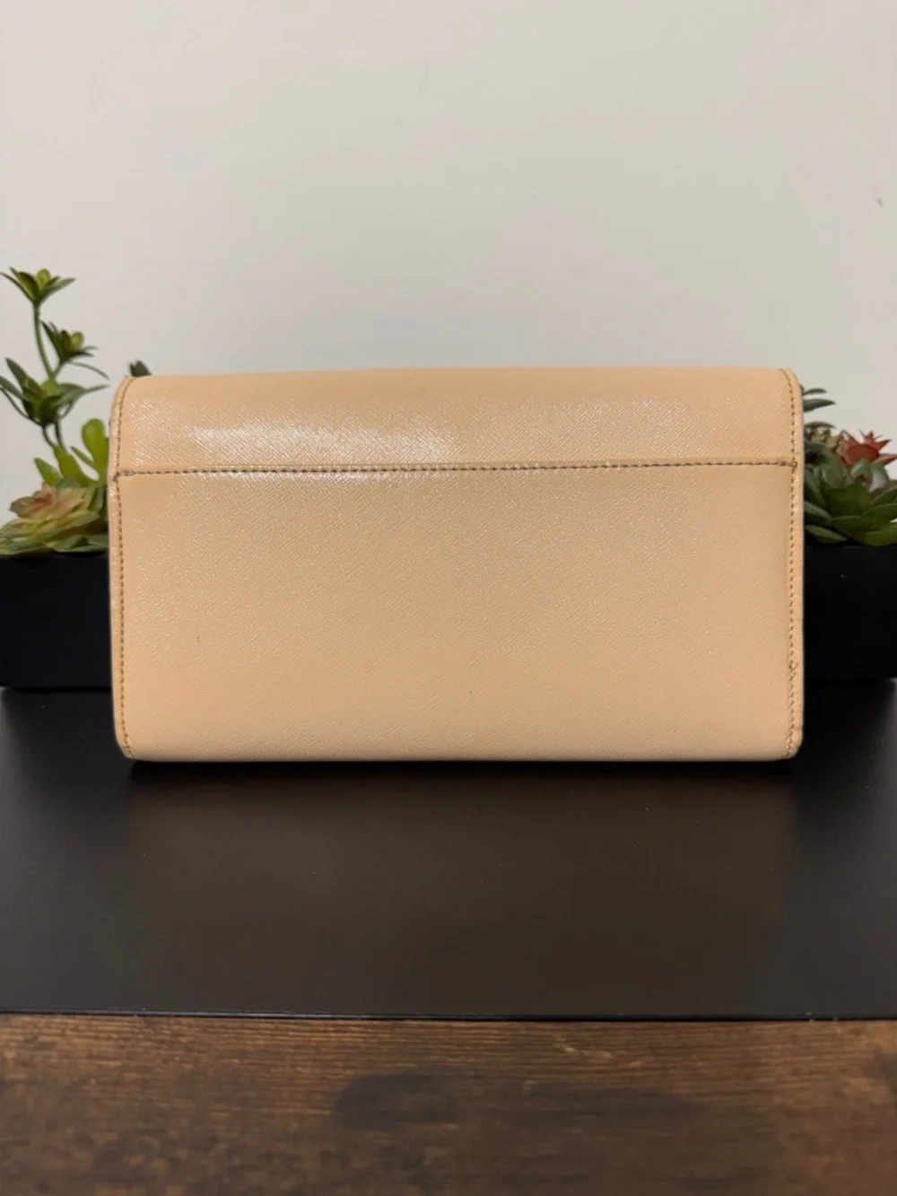 Tory Burch Beige Envelope Clutch